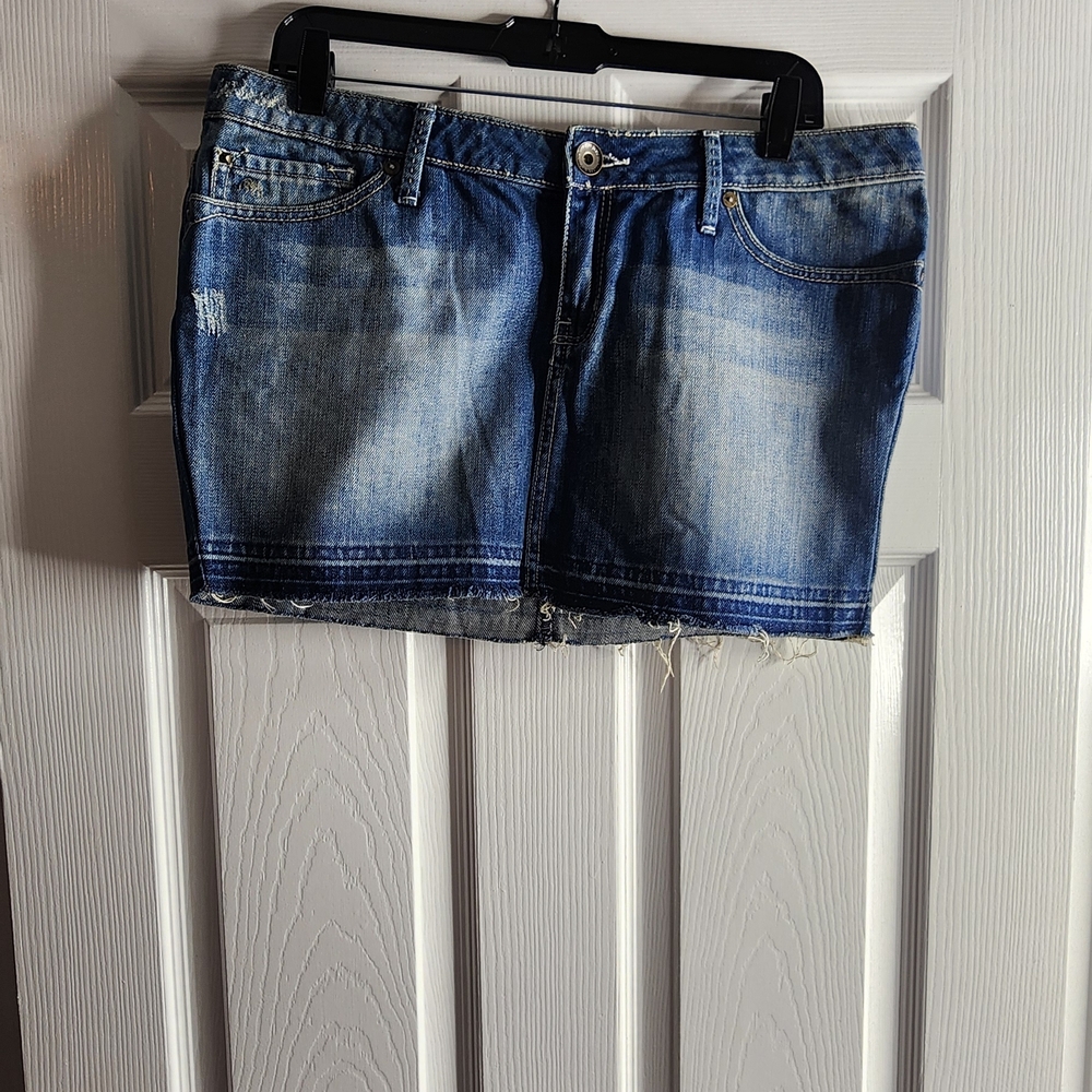 Mango Blue Denim Skirt - Picture 1 of 4